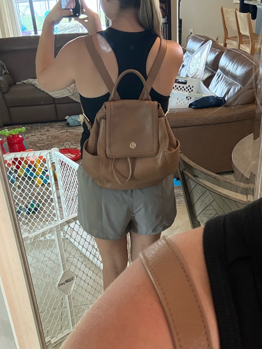 Tory Burch Leather Backpack - Picture 9 of 14